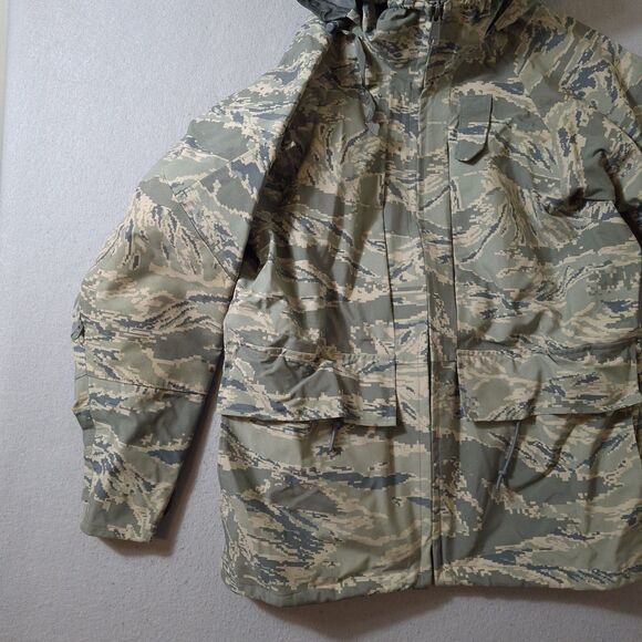 US Air Force Parka APECS All Purpose Environmental Camo Tiger Stripe S X Short - Picture 2 of 10